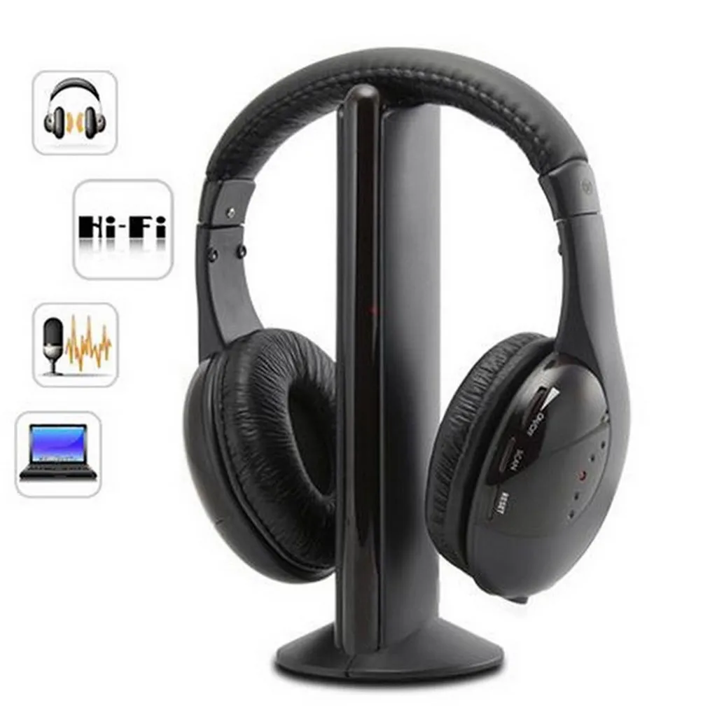 

5 in 1 Headset Wireless Headphones Cordless RF Headset Earphones For TV DVD PC for iphone for HUAWEI for xiaomi earphone 2019