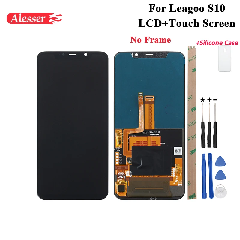 Alesser для Leagoo S10 ЖК дисплей и сенсорный экран протестированы 6 21 ''+ силиконовый