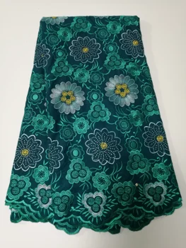 

Newcoming 5yards Cotton Lace Fabric Swiss Voile With Stones Swiss Voile Lace In Switzerland for dress SHISANGJUL273