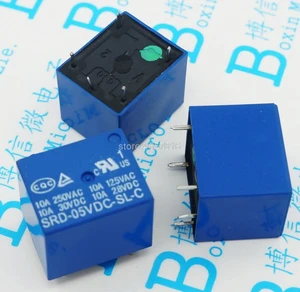 10pcs Power relay SPDT SONGLE SRD-05VDC-SL-C 5VDC COIL