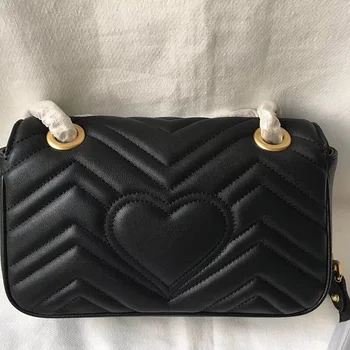 

Luxury Brand Classic Marmont Bags Top Quality Cow Leather Bags For Women 2020 Designer Real Leather Shoulder Bag Free DHL
