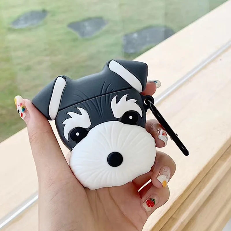 Style 1 3D силиконовый Bluetooth беспроводной чехол для наушников для AirPods 2 чехол Чехол с милой собачкой для Apple Air Pods чехол аксессуары ремешок - Цвет: Style 1