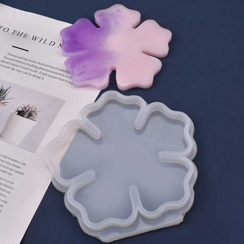 

Cherry Blossom Coaster Silicone Mould DIY Crafts Cup Mat Pad Making Tool Crystal Epoxy Resin Mold