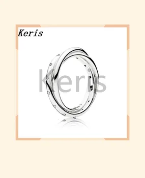 

100% silver sterling 1:1 glamour 191034cz swirling symmetry original feminine wedding ring fashion jewelry