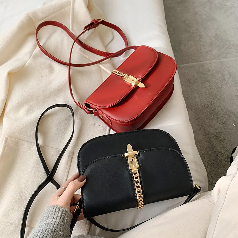 

2020 Spring New Style WOMEN'S Bag Retro Shoulder Square Sling Bag Handmade Weave Chain Shoulder Bag