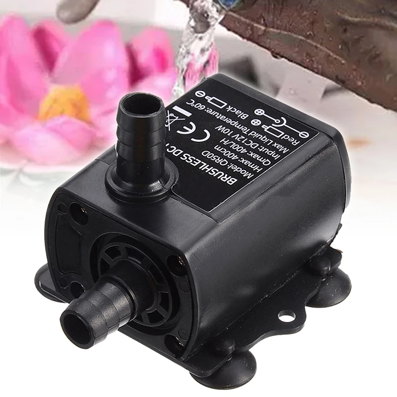 

Ultra Quiet Submersible Water Pump DC 12V 10W Micro Fountain Pump Brushless Pump Filter Waterproof Aquarium 400L/H