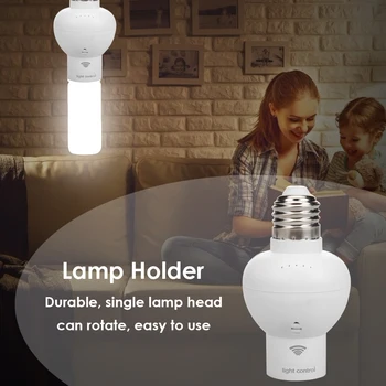 

Rotary Lamp Holder Light Control for LED Bulbs Socket Base Adapter Home E27 Plug Converter Household Bedroom Supply