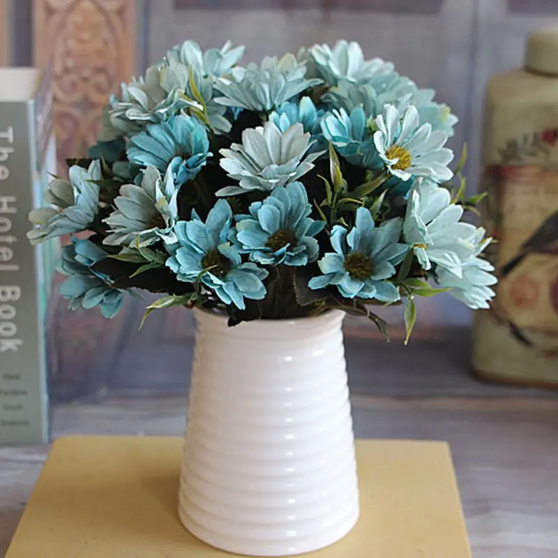 

Wedding Decorations Fake Chamomile Flowers Artificial Daisy Silk Bouquet Home Party Decor Props Bunches Of Plastic Daisies