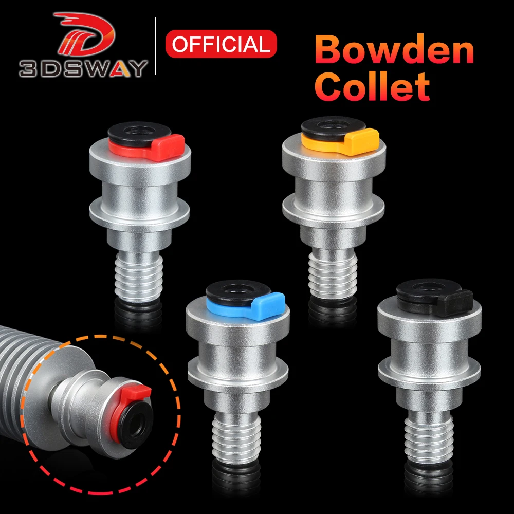 3DSWAY 3D Printer Parts V6 Hotend Heatsink Bowden Collet Clamp Clip Teflonto PTFE Tube Fixed Buckle Direct Pneumatic Connector