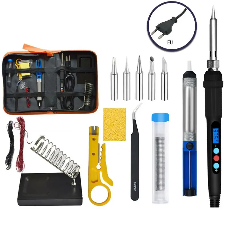 

60W Digital Display Adjustable Temperature Electric Soldering Iron Welding Kit