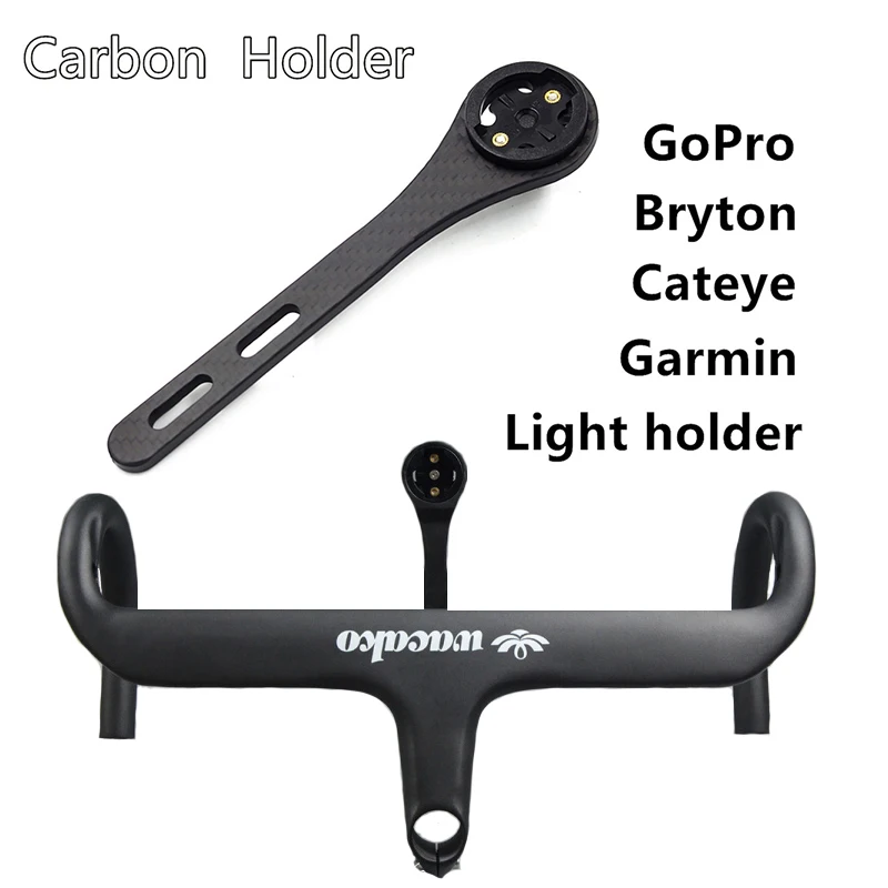 

2018 NEW Carbon Fiber Bicycle Road Bike Cycling MTB Computer Stopwatch Speedometer Mount Holder For Garmin Cateye Bryton Gopro