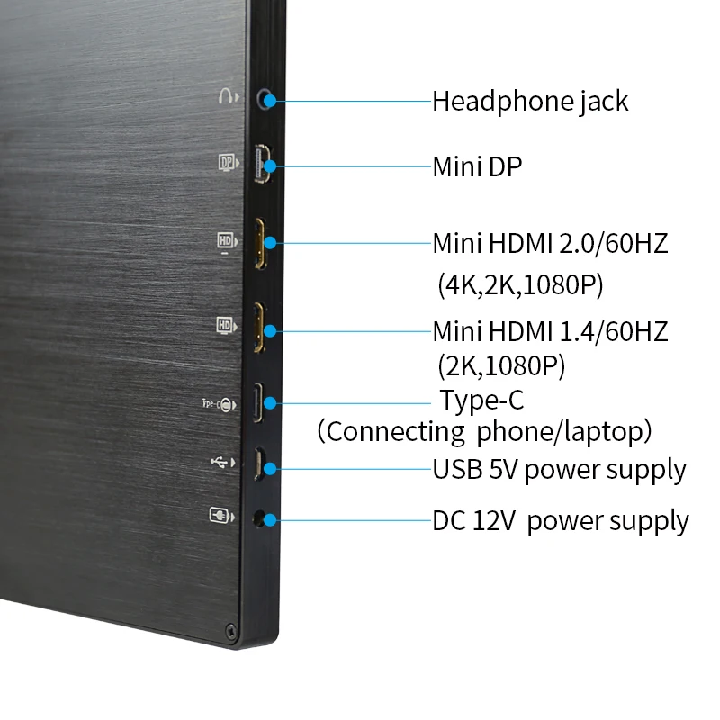 13," дюймовый 4K монитор hdmi Портативный ips type-C ЖК-дисплей с DP входом игровой дисплей для Pi PS3/PS4/Xbox 360 компьютер ПК