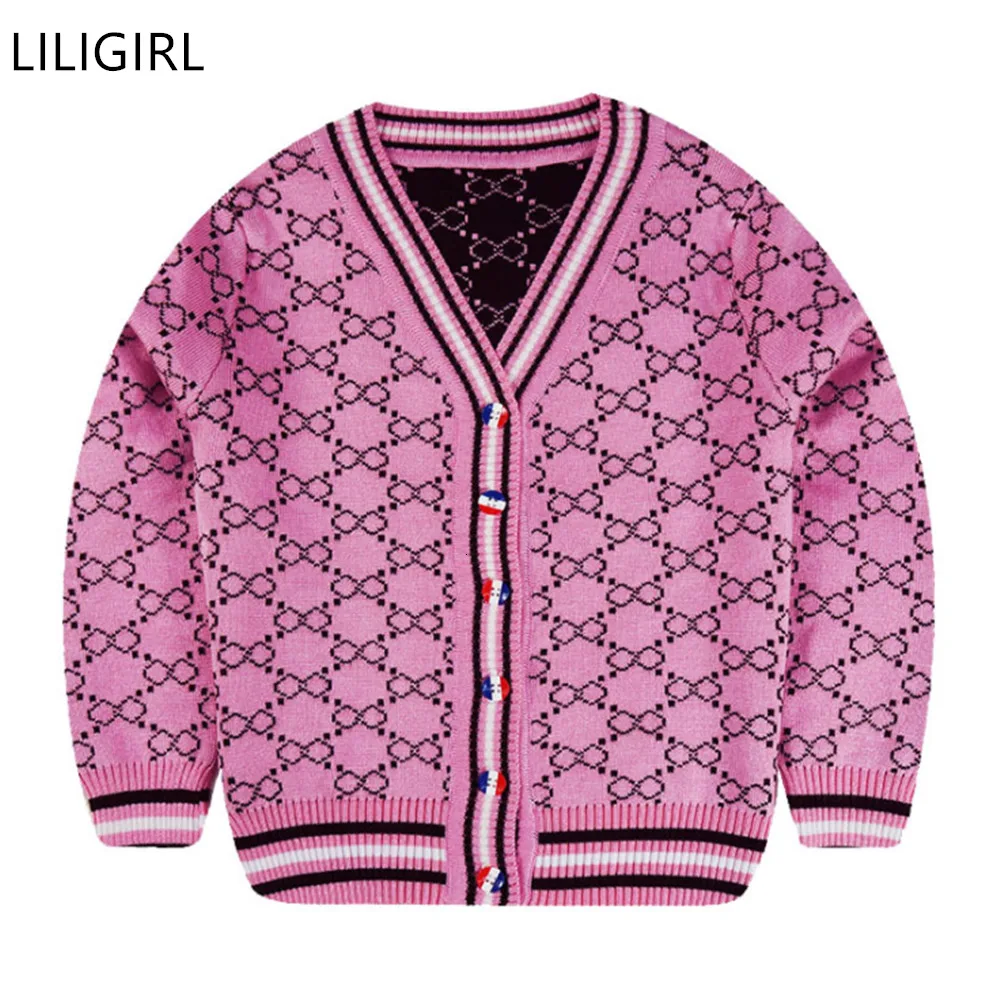 LILIGIRL/Хлопковые свитера для маленьких девочек; куртка с длинными рукавами; вязаный кардиган; теплое пальто для маленьких детей; верхняя одежда