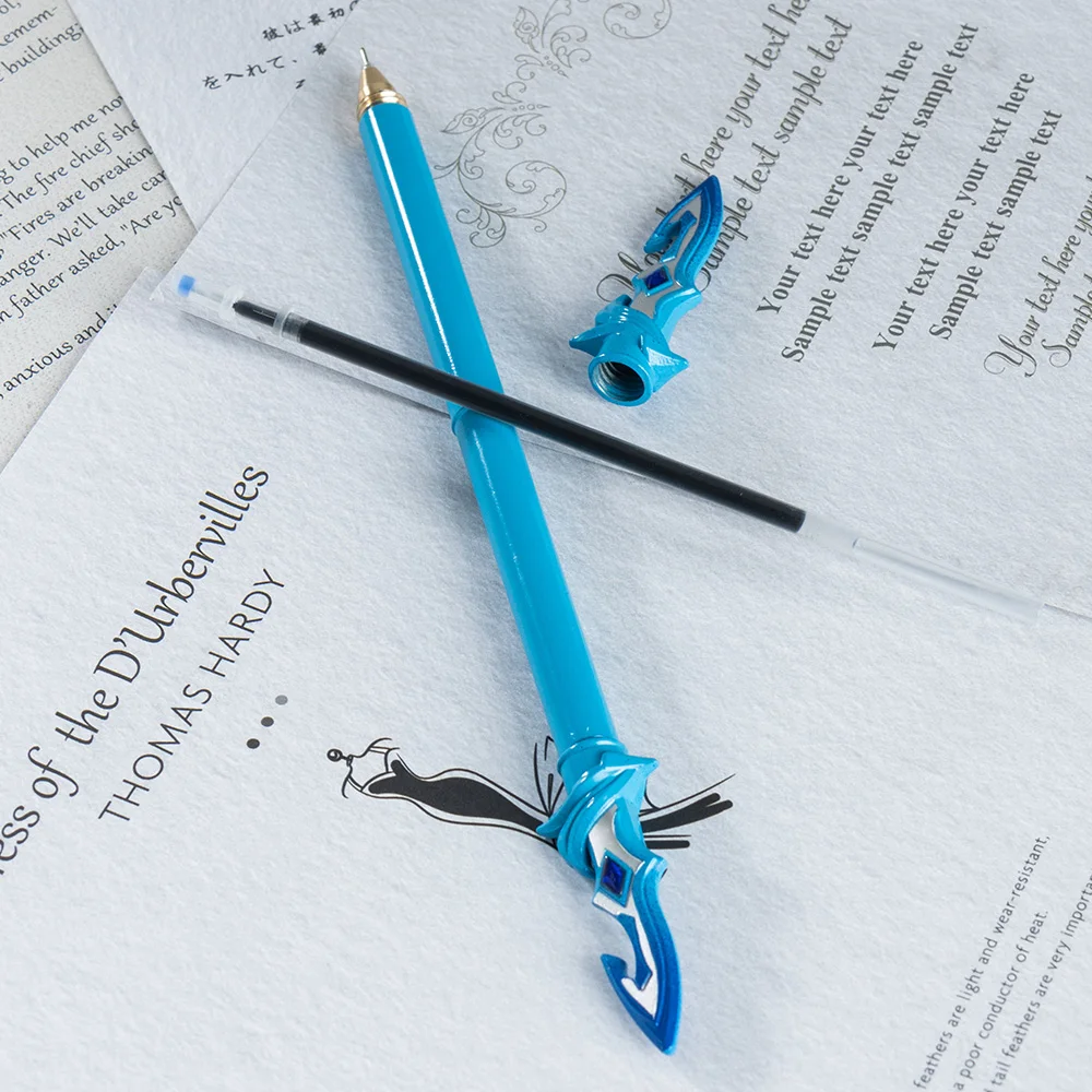 Anime Genshin Impact Cosplay Stationery Weapons Tartaglia Arataki Itto Raiden Shogun Thomas Sword Sign Pens Props