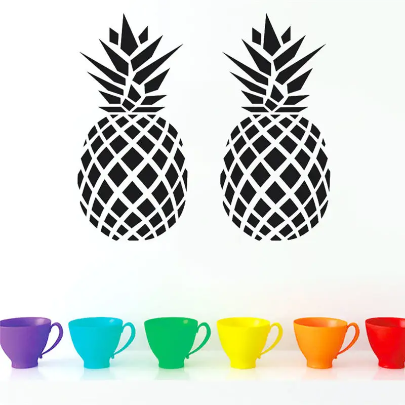 Creative Ins Style Pineapple Wall Stickers Children's Room Restaurant Bedroom Wall Paper Poster Print Art Mural Decal 29*29cm