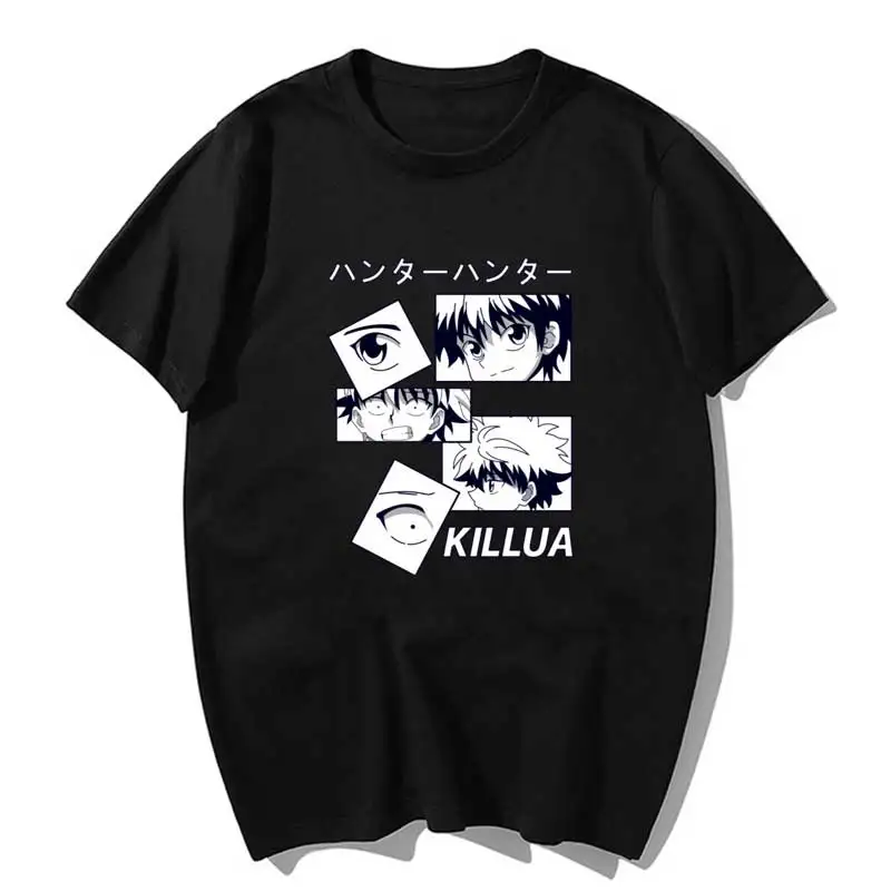 Футболка Killua Hunter X HXH Мужская милые летние топы мультяшный Karate Graphic рубашка