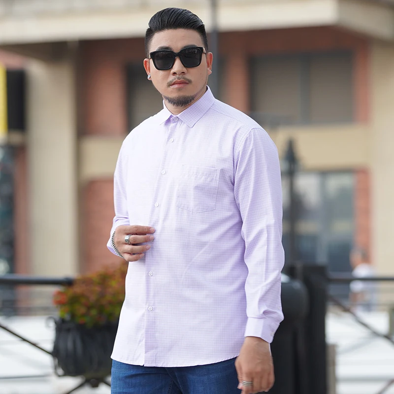 10xl 9xl 8x мужская одежда модная мужская рубашка Топы с длинными рукавами в крупную клетку мужские повседневные мужские платья рубашки тонкая мужская рубашка