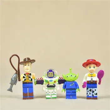 

4piece/lot 4-5cm Toy stroy woody buzz lightyear PVC Action figure toys collection Adorable Collectible Model For Children Gift