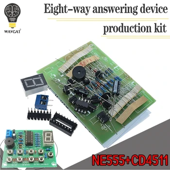 

Eight Person Responder Diy Kit 8 Channel Answering Teaching Practice Welding CD4511 8Bit Answer Device Suite Electronic Training