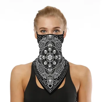

Outdoor Facemask Print Seamless Ear Mouth Breathable Cover Filter Sports Scarf Neck Tube Dustproof Riding Face Cover Mascarillas