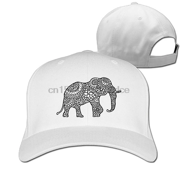 Бейсболка унисекс для взрослых в богемном стиле с изображением слона, регулируемая бейсболка