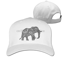 Бейсболка унисекс для взрослых в богемном стиле с изображением слона, регулируемая бейсболка