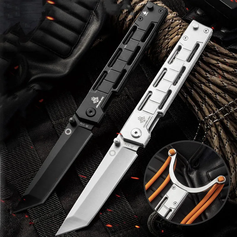 

Outdoor multifunctional portable folding knife hunting EDC tool tactics high hardness wild hunting slingshot survival fruitknife