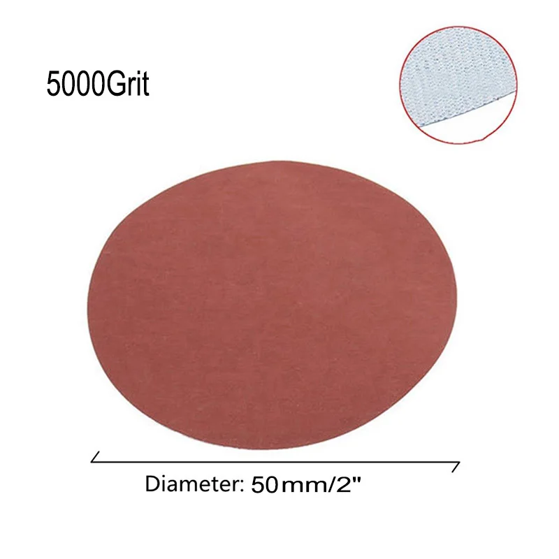 25 шт./компл. 2 ''50 мм 2000 Грит/5000 Грит шлифовальные диски листов на застежке-липучке, Круглый наждачной бумаги ручной песок шлифовки и полировки парус абразивный