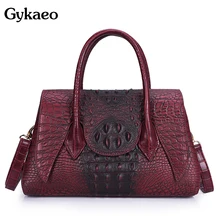 Gykaeo, роскошные сумки, женские сумки, дизайнерская модная сумка-тоут, женская сумка с крокодиловым узором, сумка-мессенджер на плечо, сумка для основной женщины