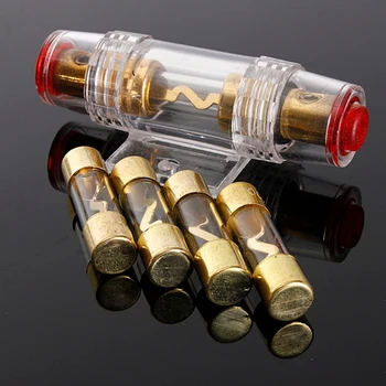 

4Pcs Car Audio Refit AGU Fuse Holder 4/8 Gauge Wire With 4pcs 100 AMP Fuse 8.5cm / 3.34"