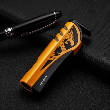 

HONEST Metal Lighter Torch Turbo Lighter Multiple Colour Gas Lighter Cigar Cigarette Lighters Jet Flame 1300 C Gadgets for Men