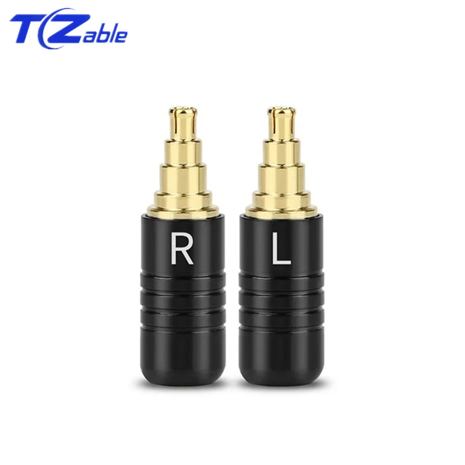 1 Pair Beryllium Copper Earphone Pin HiFi Headphone Plug For IE40 Pro Wire connector Audio Jack Splice Adapter Aluminum Alloy