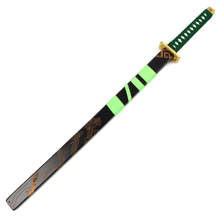 OW Shimada Genji деревянный меч оружие реквизит для аниме шоу и рождественские Вечерние - Цвет: Green 100cm
