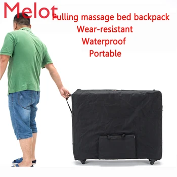 

15%,Push-pull folding storage bag for massage bed beauty bed waterproof backpack with wheel Wear-resistant oxford cloth 93*70cm
