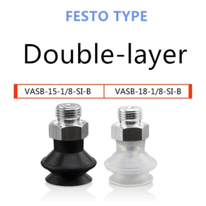 Festo Тип Органы присоска VASB 15 1/8 SI B двойные слои мм 18 манипулятор аксессуары|Пневматические компоненты| |