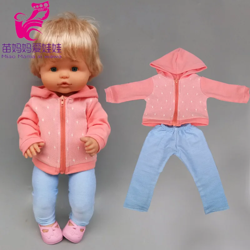

16 Inch Baby Doll Hoodie Coat for 40cm Nenuco Ropa Y Su Hermanita Doll Jacekt Clothes Accessories