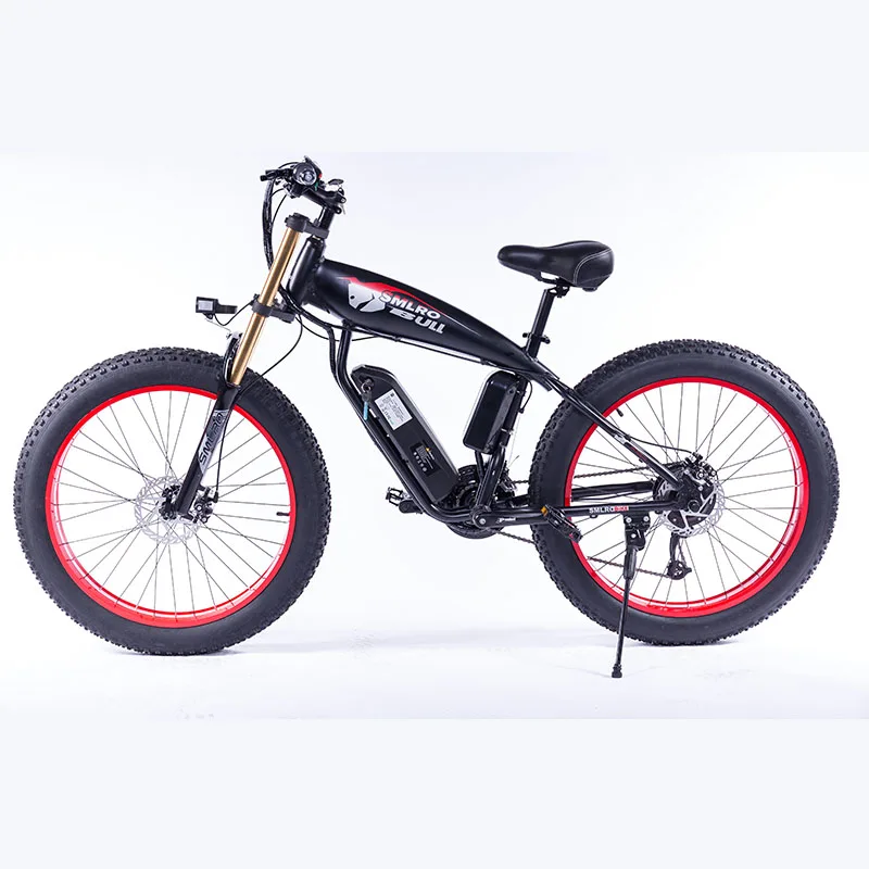 Новинка, электрический велосипед из S10-Aluminum сплава с шиной, 26x4,0, горный велосипед для снега, 26, вспомогательный велосипед для пляжа, 27 скоростей, 48 В, 12 Ач, 350 Вт