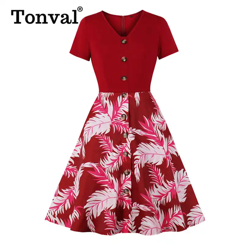 red single piece dress