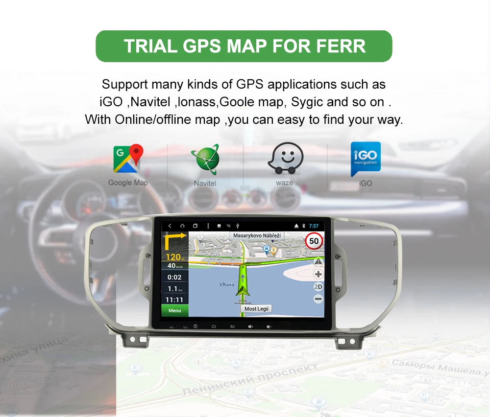 Best 9" 2Din Full Touch Android 8.1 RAM2G+ROM32GB 1024*600 GPS Wifi Radio Audio Car Player universal For Kia Sportage R 2016 (NO DVD) 6