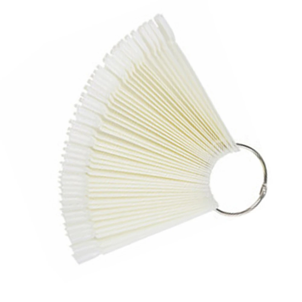 

50pcs/pack False Nail Color Card Tips Nature Clear Black Finger Fan Card Nail Art Practice Display Design Tools