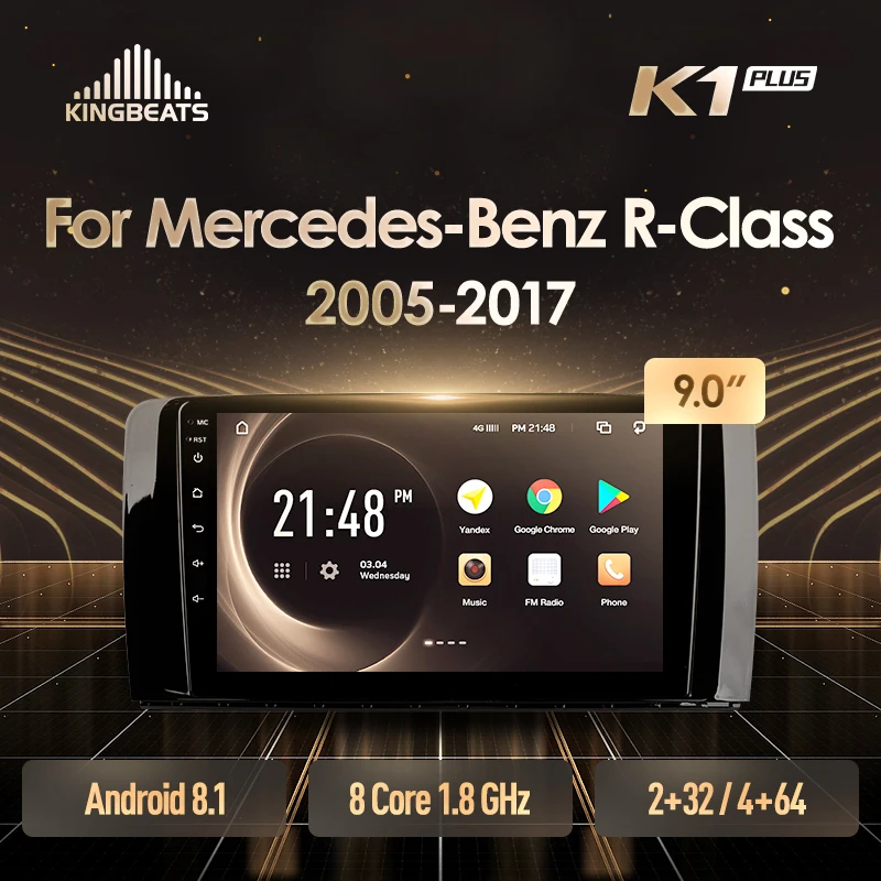KingBeats штатное головное устройство For Mercedes Benz R Class W251 R280 R300 R320 2005 2009 GPS Android 8.1