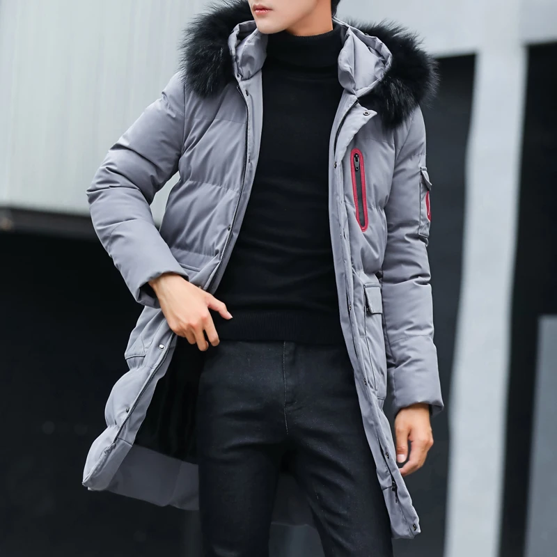 Брендовая одежда Новая модная осенне-зимняя куртка мужская X-long секционная Повседневная утепленная Молодежная мужская хлопковая куртка с капюшоном