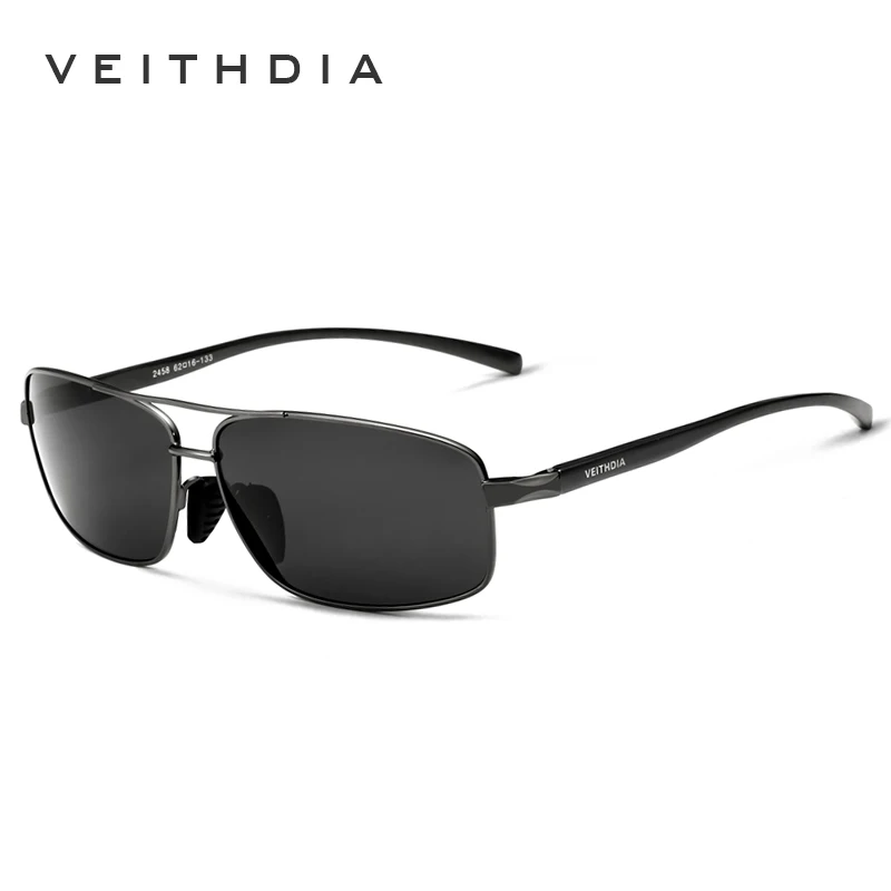 Бренд VEITHDIA, дизайнерские солнцезащитные очки для мужчин, HD поляризованные линзы, мужские солнцезащитные очки, очки, аксессуары, очки 2458
