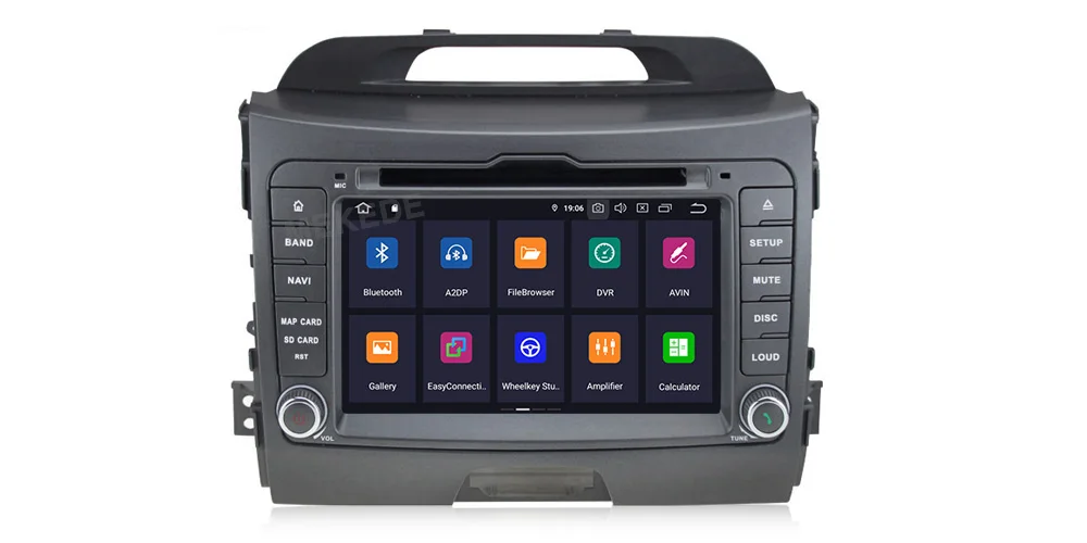 Perfect MEKEDE 7" 4G RAM 64G ROM Android 9.0 AV Output CAR DVD PLAYER For KIA sportage GPS screen navigation stereo radio receiver 10