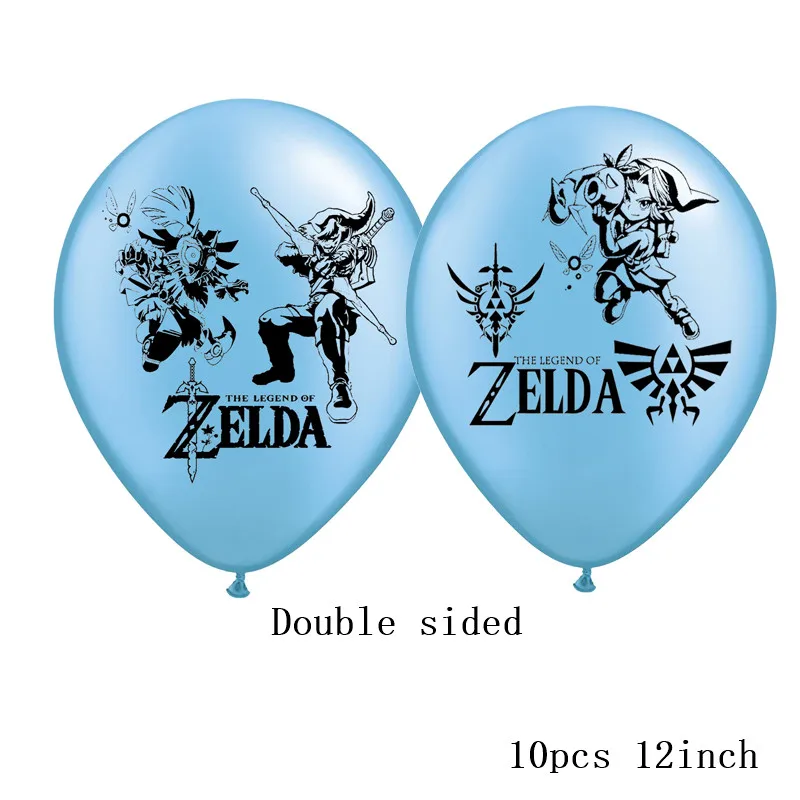 Zeldaes Game Latex Balloons Banner Cake Topper Cartoon Fans Theme Happy  Birthday Boy Hero Party Decorations Ballons Toys Flag - AliExpress