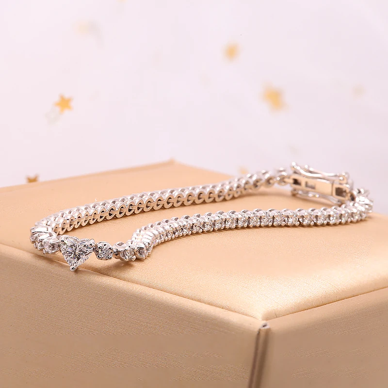 Ʈ  ̻糪Ʈ , 7ctw DF ÷, 0.1ct 3.0mm ,   ̻糪Ʈ ,  14k , 1.0ct 6.5mm