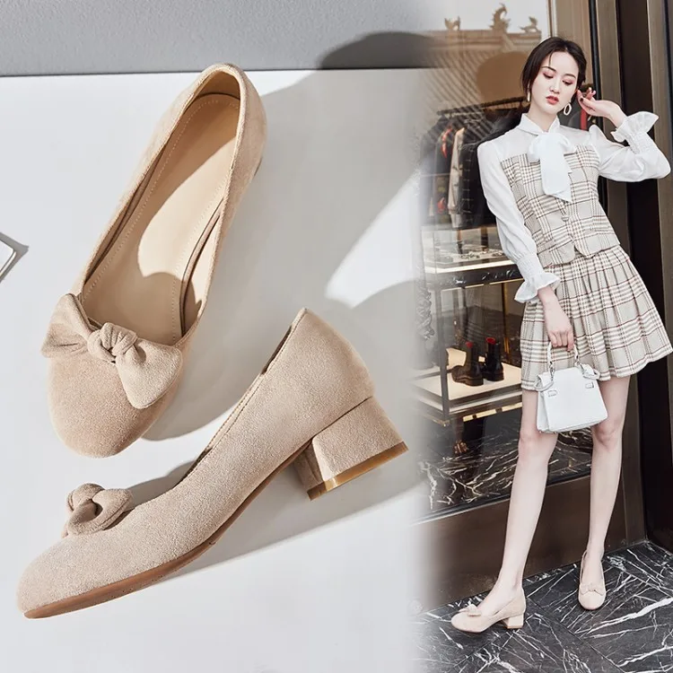 

[Handmade WOMEN'S Shoes] [Amount of Running-] Pq520-20 New Style Hipster round-Toe Low Heel Shoes