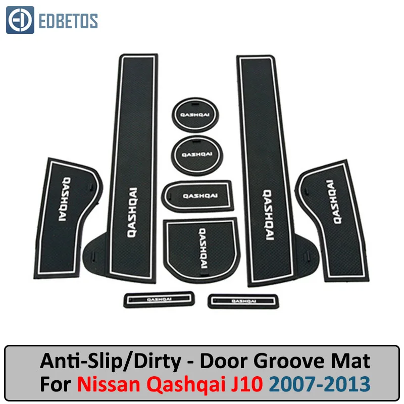 

Door Groove Mat For Nissan Qashqai J10 2008-2015 Accessories Stickers 2007-2013 Anti-Slip Mat Gate Slot Coaster Anti-Dirty Mat