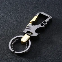 Proud Ma New Style/Men Stainless Steel Wear Leather Belt Waist Hanging Keychain/Customizable Car Key Chain Pendant Gift