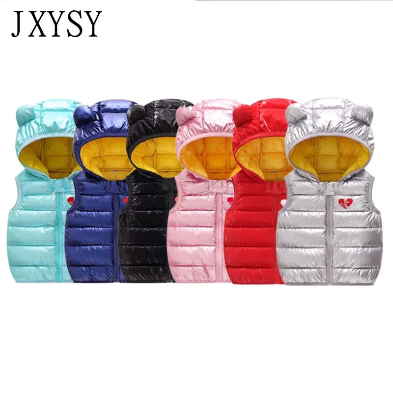 

Children Vest Coat 2019 Autumn Winter Kids Sleeveless Hooded Down Cotton Waistcoats For Boys Jacket Baby Girls Vest Outerwear